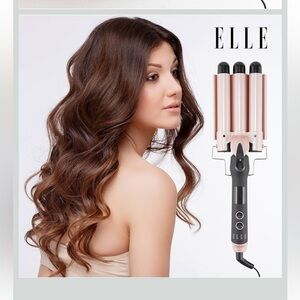 Elle Triple Barrel Hair Waver - Pink and Black